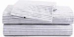 Tommy Hilfiger 4PC Monogram Stripe King Sheet Set Gray White 100% Cotton Percale. Fixed Price $69.00.