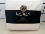 Lauren Ralph Dunham Sateen Full Sheet Set - White New!. Fixed Price $89.99.
