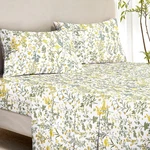 Floral Bed Sheets, 4-PIECE Set, Botanical Flower Shabby Chic Pattern .... Fixed Price $26.85.