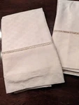 Waterford Bed Linens King Cotton Hemstitched Tosca Pillowcases 20" X 40" Ivory. Fixed Price $30.00.
