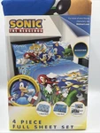 Sonic The Hedgehog 4PC Full Sheet Set! 1 Fitted, Flat & 2 Pillow Cases!. Fixed Price $25.00.