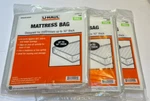 Lot Of 3 U-haul Standard Full Size Mattress Bags, Moving & Storage Cover 87"X54". Fixed Price $32.55.