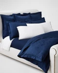 Ralph Lauren Bethany Jacquard Organic Cotton King Pillowcase, Navy. Fixed Price $84.99.