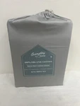 Everyday Home Trident 100% Organic Cotton 4 Pc Sheet Set King Gray New $190. Fixed Price $44.99.