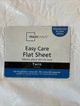 Twin Flat Sheet Arctic White 200TC 60% Cotton 40% Polyester New Mainstays. Fixed Price $10.99.