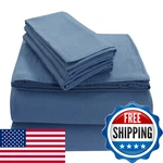 Tribeca Living Solid 5-OUNCE Flannel Dp Ss King Dark Blue. Fixed Price $112.05.