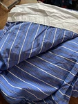 Ralph Lauren Blue And White Striped Flat Sheet - King Size. Fixed Price $24.00.