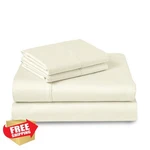 Pizuna Rv King Sheet Set Off White, 400 Tc Long Staple Cotton Sateen. Fixed Price $135.27.