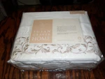 Susan Graver Home Cal King Flat & Fitted Cream Sheet Set. Fixed Price $69.99.