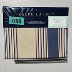 Ralph Lauren Saranac Peak King Fitted Sheet Blue Red Tan Striped Brand New. Fixed Price $115.00.