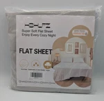 Hbhlfz Twin Flat Sheet Ultra Soft Polyester Light Gray 96"X66" New Sealed Pkg. Fixed Price $12.00.