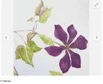 Yves Delorme Clematis Duvet Cover 94X87" Botanical Flower Lattice Graphic France. Fixed Price $465.00.