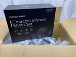 Case Of 4 Protect-a-bed Charcoal Infused Sheet Set Gray Split California King. Fixed Price $69.99.