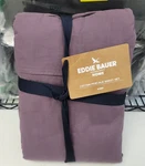 Eddie Bauer Solid Brushed 180 Tc Cotton Percale 4-PC. King Sheet Set Plum Gray. Fixed Price $78.99.