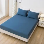 3 Pcs Solid Plain Color Fitted Sheet Set Bed + Pillowcase. Fixed Price $29.99.