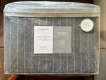 Dormisette German Heavyweight King Size Cotton Flannel Sheet Gray Pinstripe. Fixed Price $129.00.