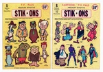 (2) 1975 T.v. Pals Stik Ons Sticker Sheets - King Features Hanna Barbara Nos. Fixed Price $9.99.