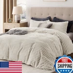 Bedsure Fluffy Duvet Cover Set - Ultra Soft Plush Shaggy Comforter King. Fixed Price $98.68.