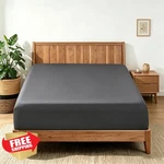 Zaizaihome King Dark Grey Fitted Sheet 600TC. Fixed Price $44.99.