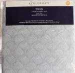 Colormate (sears) Twin 3 Pc Sheet Set,easy Care,brushed For Softness-gray Wave. Fixed Price $16.95.