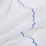 Nwt Matouk Astrid 350 Tc Cotton Twin Flat Sheet Azure Scalloped Embroidery. Fixed Price $140.00.