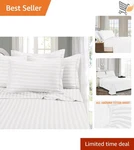 Microfiber 6-PIECE Sheet Set King White Wrinkle-resistant Luxury Bedding. Fixed Price $33.98.