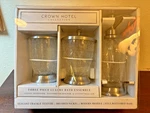 New, Crown Hotel 3 Pc Luxury Bath Ensemble Set, Crackle Texture. Fixed Price $26.50.