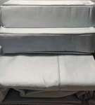 Tribeca Living 800 Tc Deep Set - Queen (blue), Flat Sheet+shams Only. Fixed Price $29.32.