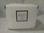 Charter Club Solid Flannel Cotton 4-PC. White King Sheet Set. Fixed Price $144.00.