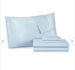 Sky 500 Wrinkle Resistant Sateen Full Sheet Set Coast Blue Pima Cotton. Fixed Price $36.00.