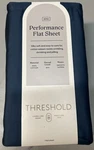 Threshold King 400 Thread Count Performance Flat Sheet Metallic Blue New. Fixed Price $18.00.