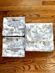 Tranquil Nights King Flat Sheet & 2 Pillow Cases Set Gray Flowers Print. Fixed Price $24.00.
