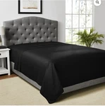 Mainstays 300 Thread Count Solid Rich Black Cvc Cotton Blend Flat Sheet, Twin. Fixed Price $19.85.