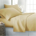 Becky Cameron Ultra Soft Deep Pocket Microfiber 4 Piece Bed Sheet Set Full Gold. Fixed Price $40.63.