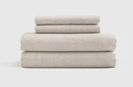 Nwt Quince European Linen Sheet Set Piece Natural Chambray King Msrp $204. Fixed Price $149.99.