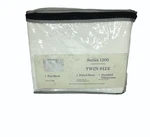New 3 Pc White Twin Sheet Set Brushed Microfiber Lavish Home Series 1200. Fixed Price $16.00.