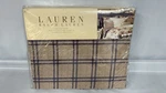 Ralph Lauren Surrey Garden Tattersal Purple King Flat Sheet Cotton New. Fixed Price $99.98.