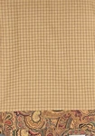 Ethan Allen Custom Queen Bed Skirt Tan & Brown Windowpane W/paisley Border Nwt. Fixed Price $88.00.