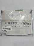 Cottington Lane 400 Thread Count Fitted Sheet 30X75 White New. Fixed Price $20.37.