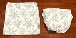 Laura Ashley Annalise Blue Gray Floral Toile King Flat And Fitted Sheet Cotton. Fixed Price $39.99.
