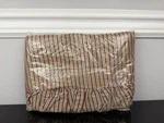 Vintage Ralph Lauren Grosvenor Square Red Stripe Ruffle Lace Queen Flat Sheet. Fixed Price $157.50.