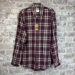 Northcrest Shirt Mens Medium Red Plaid Flannel Button Front Long Sleeve Casual. Fixed Price $17.12.