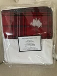 Williams-sonoma Red Tartan Plaid Border King Sheet Set Christmas Pure Luxury. Fixed Price $262.48.