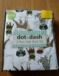 Dot & Dash Twin Sheet Set Dogs With Sunglasses Bones 3 Piece Boys New Nip. Fixed Price $32.99.