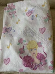 Vintage Barbie Twin Fitted Sheet Ballet Shoes Roses 1995 Bibb Co. Usa. Fixed Price $18.00.