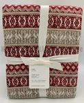 Pottery Barn Fair Isle Cotton Sheet Set Red Multi King #B1083. Fixed Price $157.05.