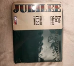 Vtg Jubilee No Iron Percale 180 Twin Flat Sheet Usa Green New Old Stock. Fixed Price $9.95.