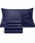 Fairfield Square Collection Navy Brookline 1400 Thread 6 Pc. Sheet Set, Us King. Fixed Price $149.50.