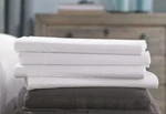 Lot Of 4 X Hilton Trucore Queen Flat Sheet Hotel Quality Stripe White 60% Cotton. Fixed Price $25.00.