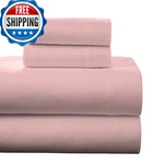Pointehaven Flannel Deep Pocket Set Oversized Flat Sheet Twin Rose Quartz. Fixed Price $68.56.
